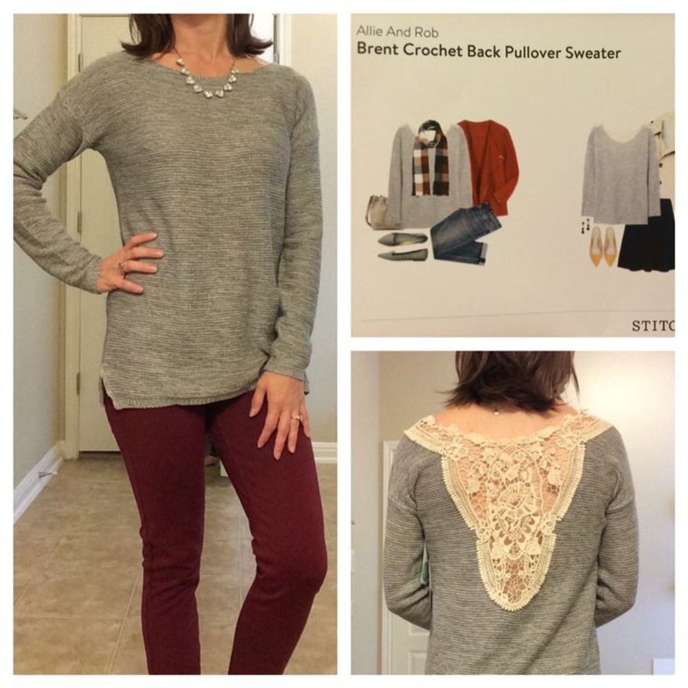 Brent Crochet Back Sweater